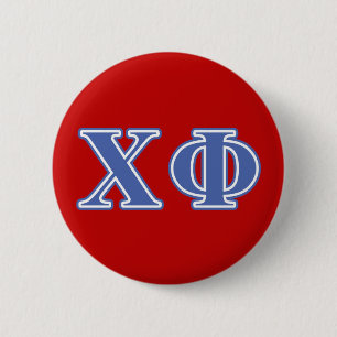Chi Phi Blue Letters Pinback Button