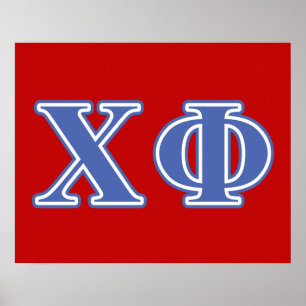 Chi Phi Blue Letters Poster
