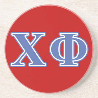 Chi Phi Blue Letters Sandstone Coaster