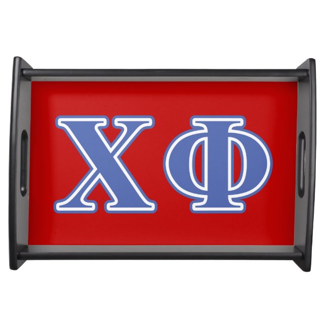 Chi Phi Blue Letters Serving Tray (Front)