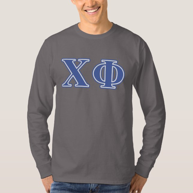 Chi Phi Blue Letters T-Shirt (Front)
