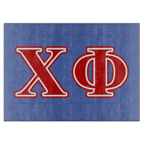 Chi Phi Red Letters Cutting Board