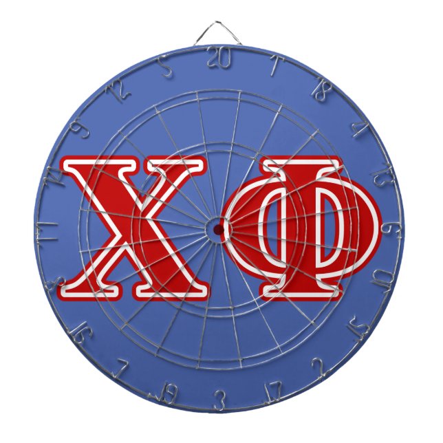 Chi Phi Red Letters Dartboard (Front)