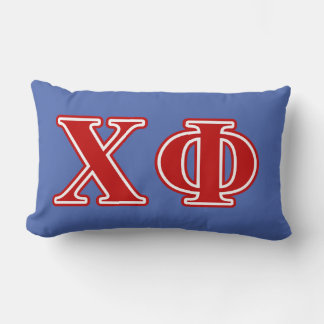 Chi Phi Red Letters Lumbar Pillow
