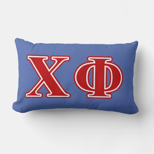 Chi Phi Red Letters Lumbar Pillow (Front)