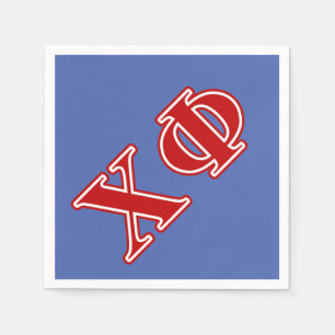 Chi Phi Red Letters Paper Napkins