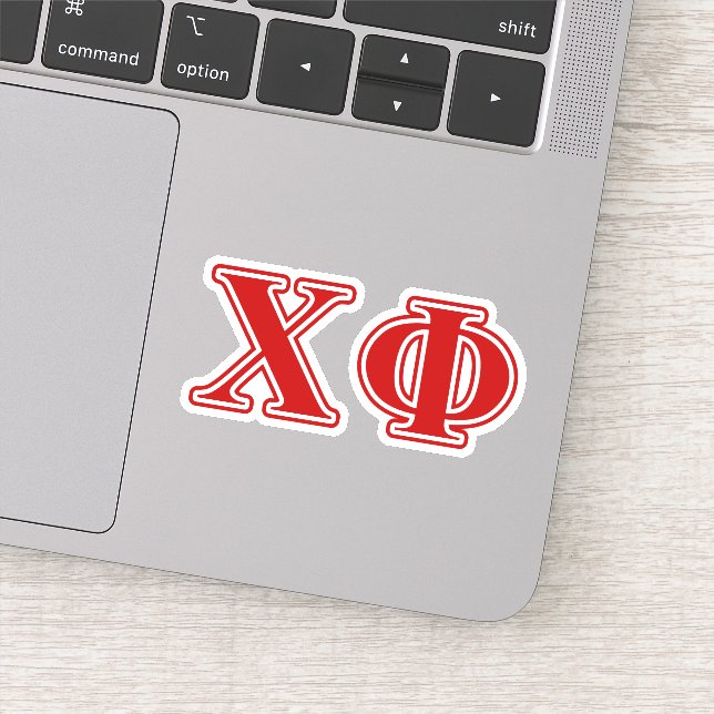 Chi Phi Red Letters Sticker (Detail)