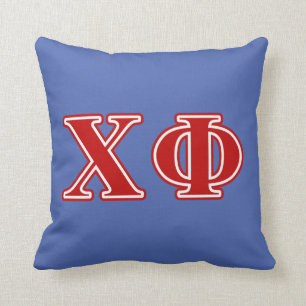 Chi Phi Red Letters Throw Pillow
