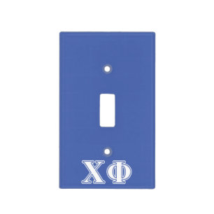 Chi Phi White and Blue Letters Light Switch Cover