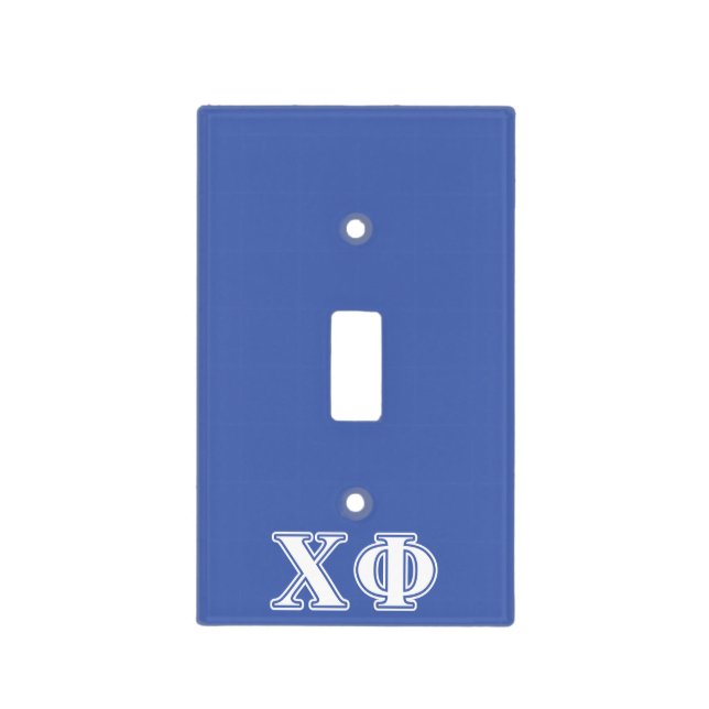 Chi Phi White and Blue Letters Light Switch Cover (Front)