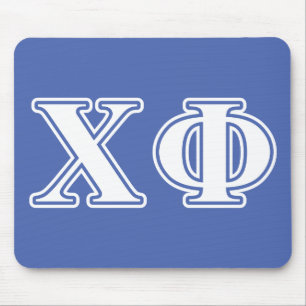Chi Phi White and Blue Letters Mouse Pad