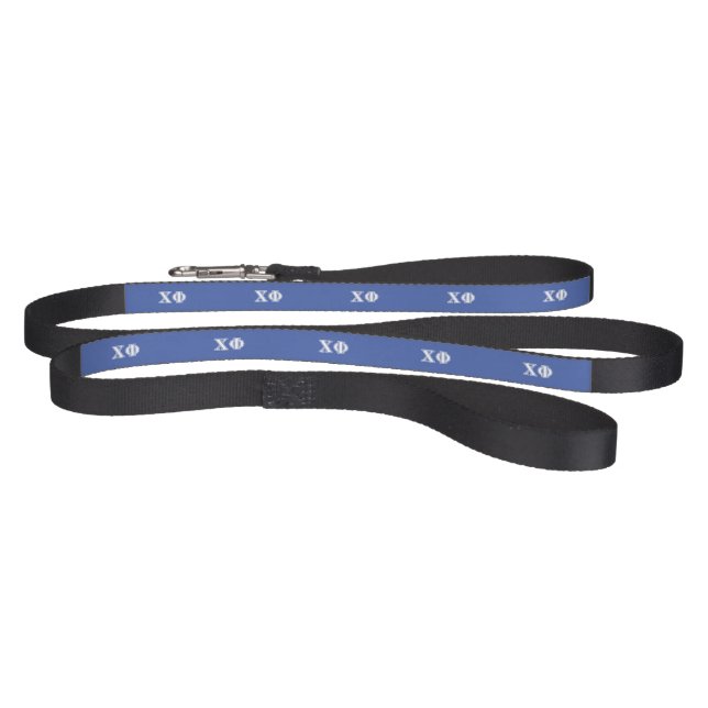 Chi Phi White and Blue Letters Pet Leash (Full)