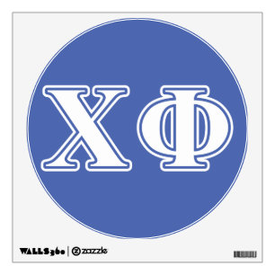 Chi Phi White and Blue Letters Wall Decal