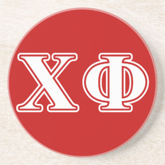 Chi Phi White Letters Coaster