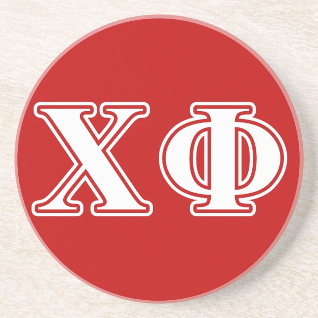 Chi Phi White Letters Coaster (Front)