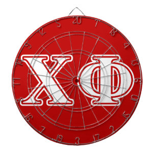 Chi Phi White Letters Dart Board