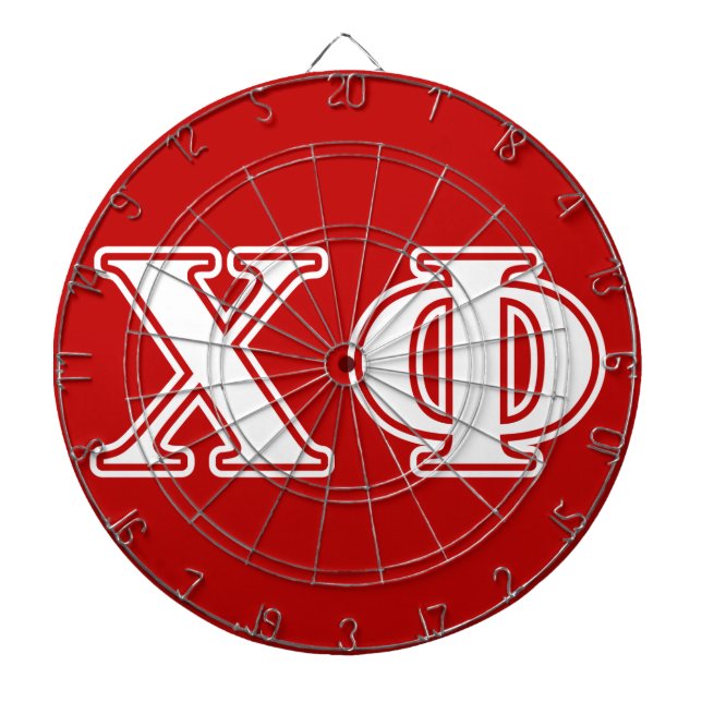 Chi Phi White Letters Dart Board (Front)