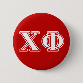 Chi Phi White Letters Pinback Button
