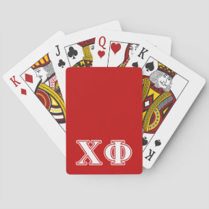 Chi Phi White Letters Poker Cards