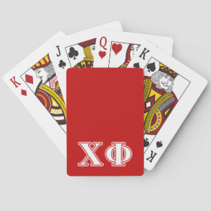 Chi Phi White Letters Poker Cards