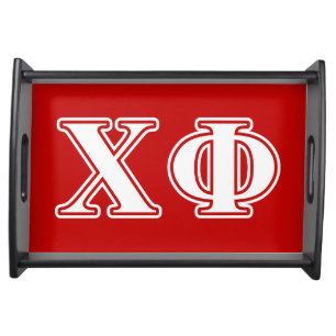 Chi Phi White Letters Serving Tray