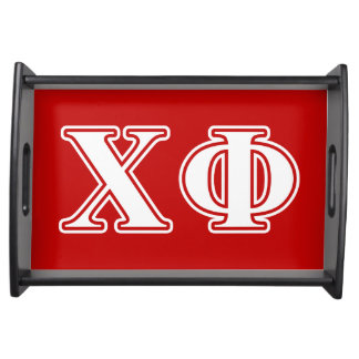 Chi Phi White Letters Serving Tray