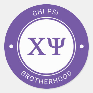 Chi Psi | Badge Classic Round Sticker