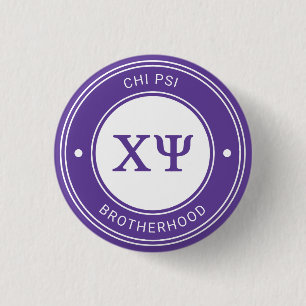 Chi Psi   Badge Pinback Button