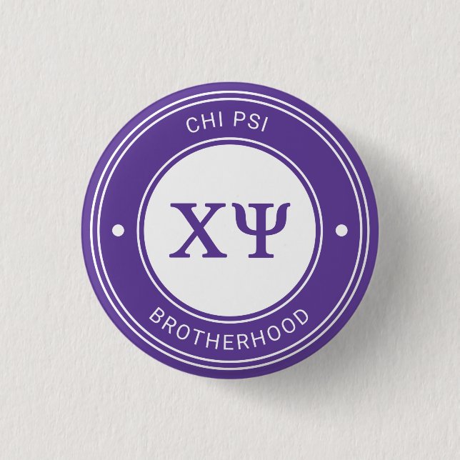 Chi Psi | Badge Pinback Button (Front)