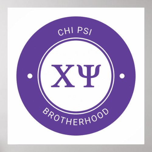 Chi Psi  Badge Poster