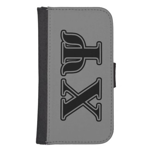 Chi Psi Black Letters Phone Wallet