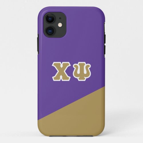 Chi Psi  Greek Letters iPhone 11 Case