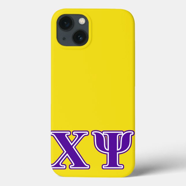 Chi Psi Purple Letters Case-Mate iPhone Case (Back)