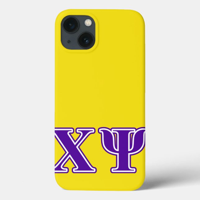 Chi Psi Purple Letters Case-Mate iPhone Case (Back)