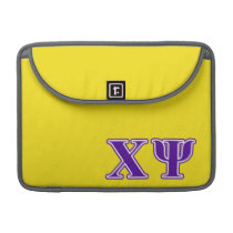 Chi Psi Purple Letters MacBook Pro Sleeve