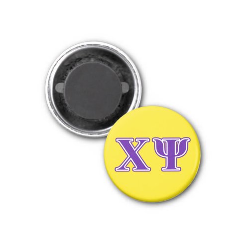 Chi Psi Purple Letters Magnet