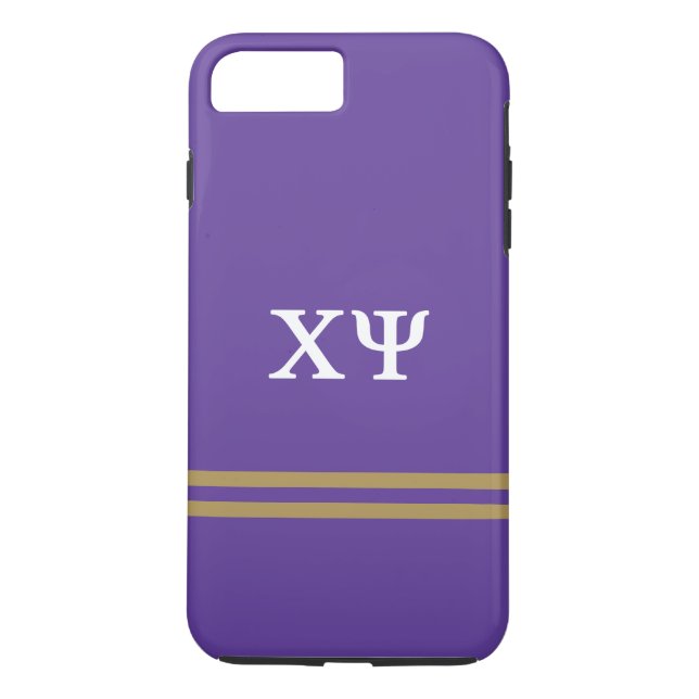 Chi Psi | Sport Stripe Case-Mate iPhone Case (Back)