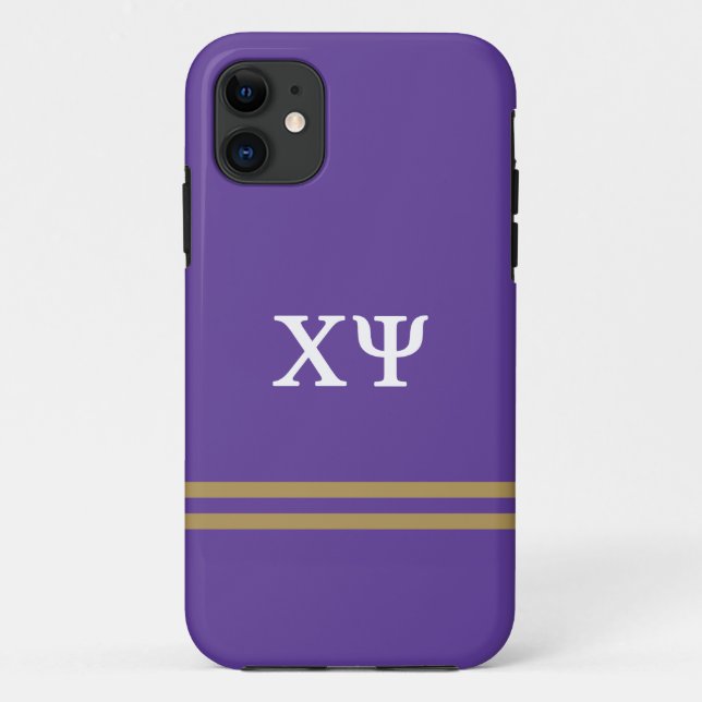 Chi Psi | Sport Stripe Case-Mate iPhone Case (Back)