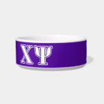 Chi Psi White and Purple Letters Bowl<br><div class="desc">Check out these official Chi Psi designs! Personalize your own Greek merchandise on Zazzle.com! Click the Customize button to insert your own name, class year, or club to make a unique product. Try adding text using various fonts & view a preview of your design! Zazzle's easy to customize products have...</div>