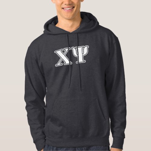 Chi Psi White Letters Hoodie