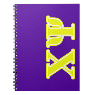Chi Psi Yellow Letters Notebook