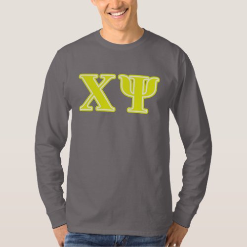 Chi Psi Yellow Letters T_Shirt