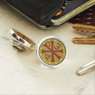 Chi Rho / Alpha Omega Medallion from SNV 36 Lapel Pin