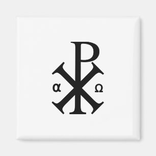 Chi Rho Christian Symbol Magnet
