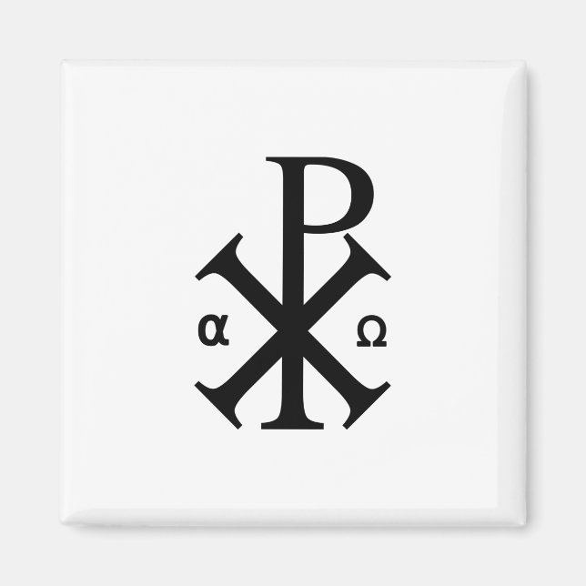 Chi Rho Christian Symbol Magnet (Front)