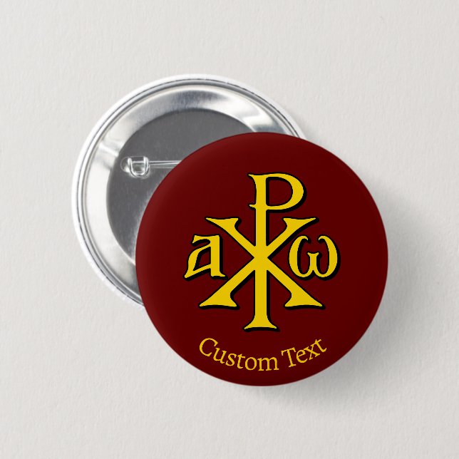Chi Rho Christogram Button (Front & Back)