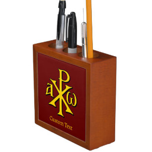 Chi Rho Christogram Desk Organizer