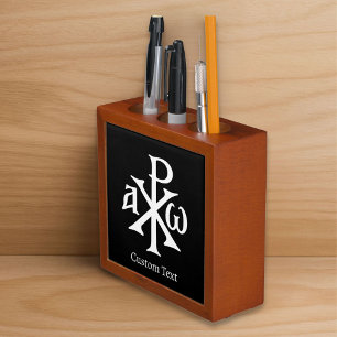 Chi Rho Christogram Desk Organizer