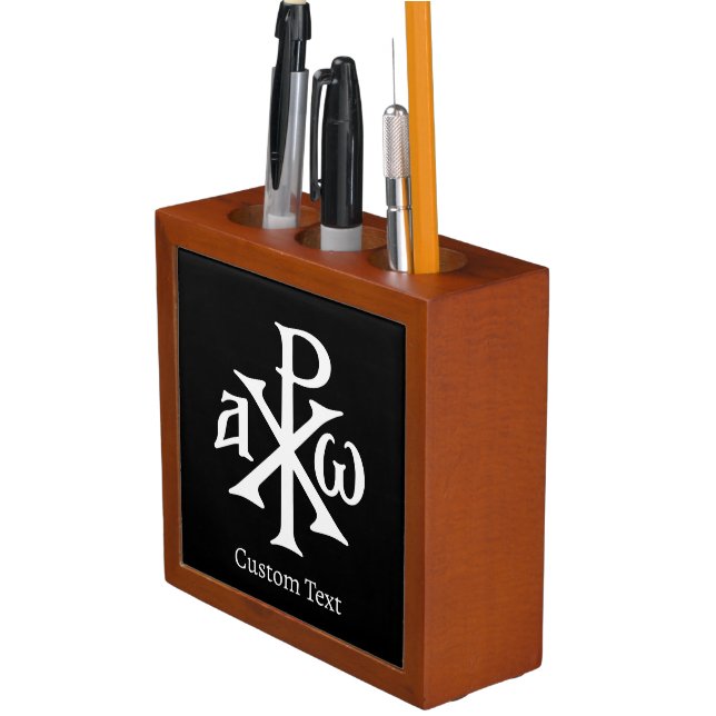 Chi Rho Christogram Desk Organizer (In Situ)