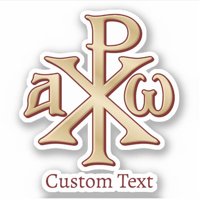 Chi Rho Christogram Sticker (Front)
